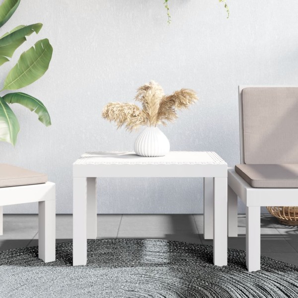 Mesa de jardín PP blanco 59x47x40 cm Mesa de jardín PP blanco 59x47x40 cm