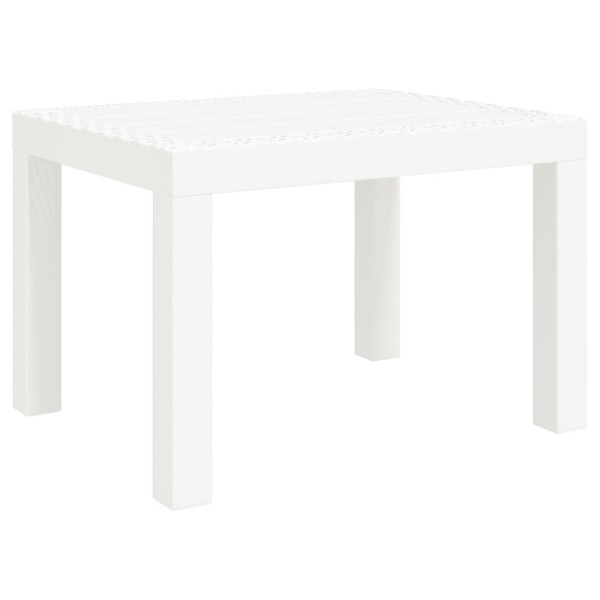 Mesa de jardín PP blanco 59x47x40 cm Mesa de jardín PP blanco 59x47x40 cm