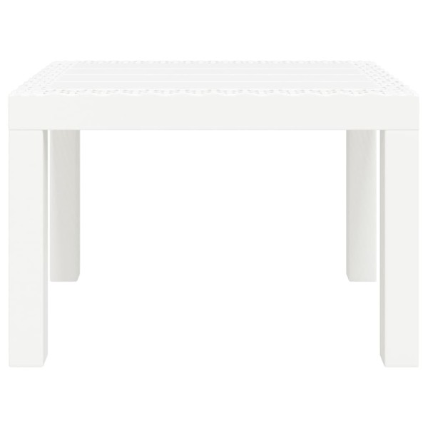 Mesa de jardín PP blanco 59x47x40 cm Mesa de jardín PP blanco 59x47x40 cm