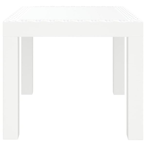 Mesa de jardín PP blanco 59x47x40 cm Mesa de jardín PP blanco 59x47x40 cm