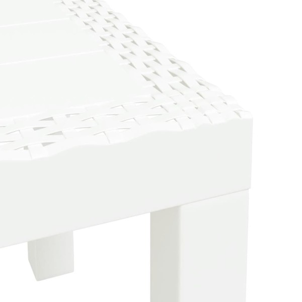 Mesa de jardín PP blanco 59x47x40 cm Mesa de jardín PP blanco 59x47x40 cm