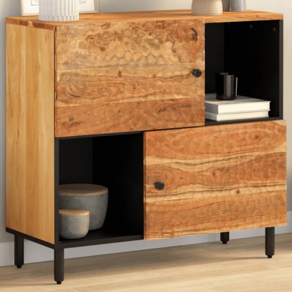 Armario auxiliar madera maciza de acacia 80x33x75 cm Armario auxiliar madera maciza de acacia 80x33x75 cm