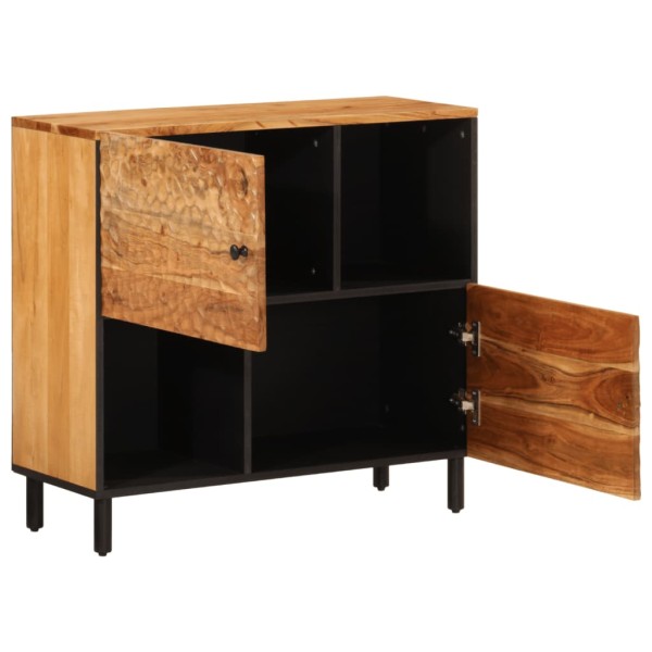 Armario auxiliar madera maciza de acacia 80x33x75 cm Armario auxiliar madera maciza de acacia 80x33x75 cm