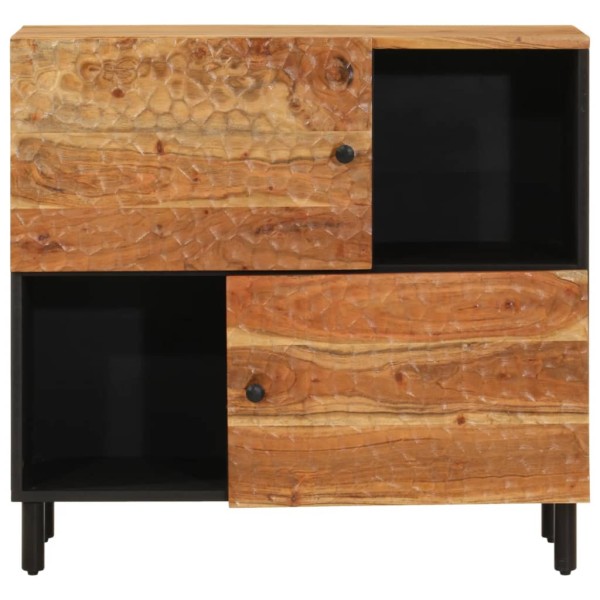 Armario auxiliar madera maciza de acacia 80x33x75 cm Armario auxiliar madera maciza de acacia 80x33x75 cm