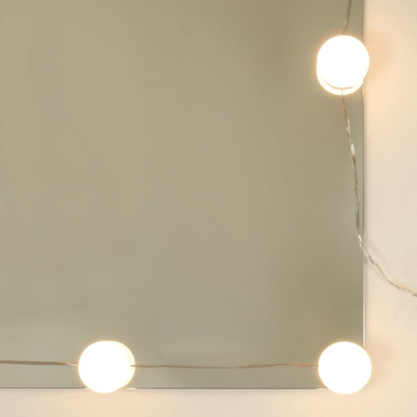 Mueble con espejo y LED negro 60x31,5x62 cm Mueble con espejo y LED negro 60x31,5x62 cm