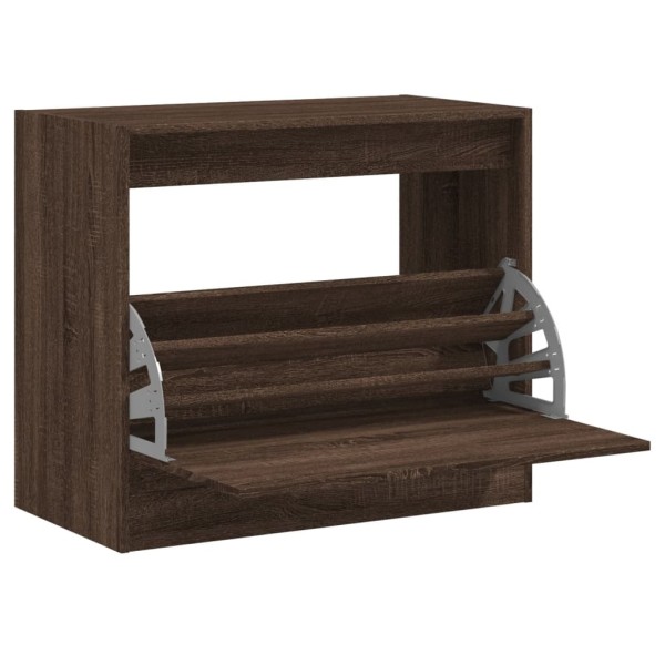 Zapatero de madera de ingeniería marrón roble 80x42x69 cm Zapatero de madera de ingeniería marrón roble 80x42x69 cm