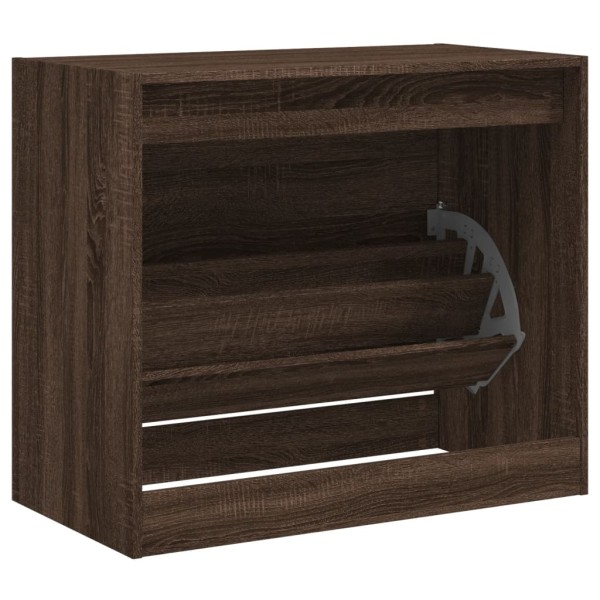 Zapatero de madera de ingeniería marrón roble 80x42x69 cm Zapatero de madera de ingeniería marrón roble 80x42x69 cm