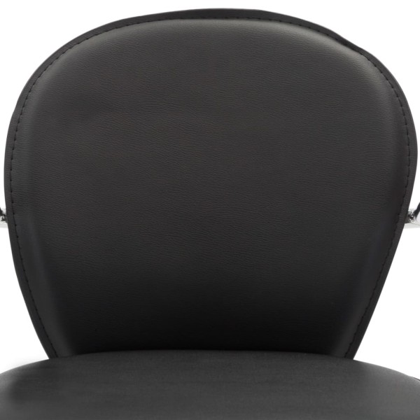 Taburetes de cocina reposabrazos 2 uds cuero sintético negro Taburetes de cocina reposabrazos 2 uds cuero sintético negro