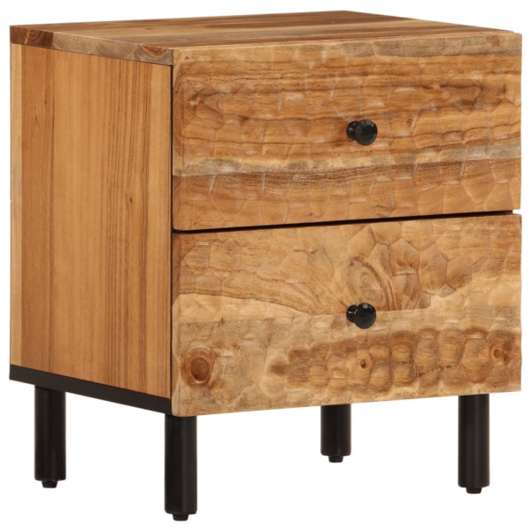 Mesitas de noche 2 uds madera maciza de acacia 40x33x46 cm Mesitas de noche 2 uds madera maciza de acacia 40x33x46 cm