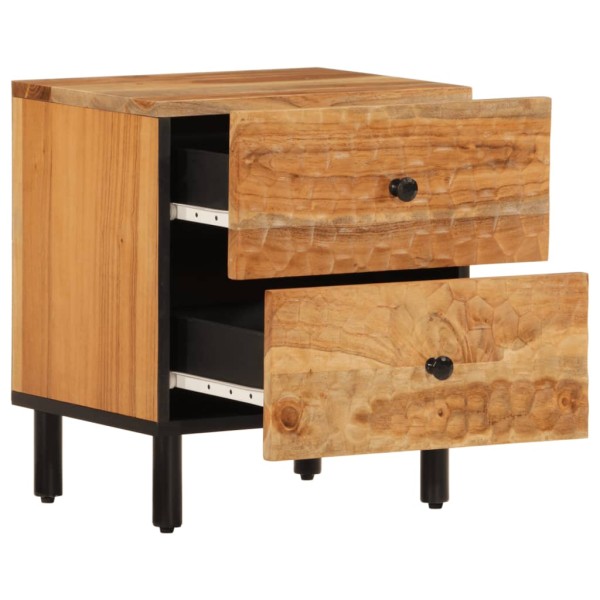 Mesitas de noche 2 uds madera maciza de acacia 40x33x46 cm Mesitas de noche 2 uds madera maciza de acacia 40x33x46 cm
