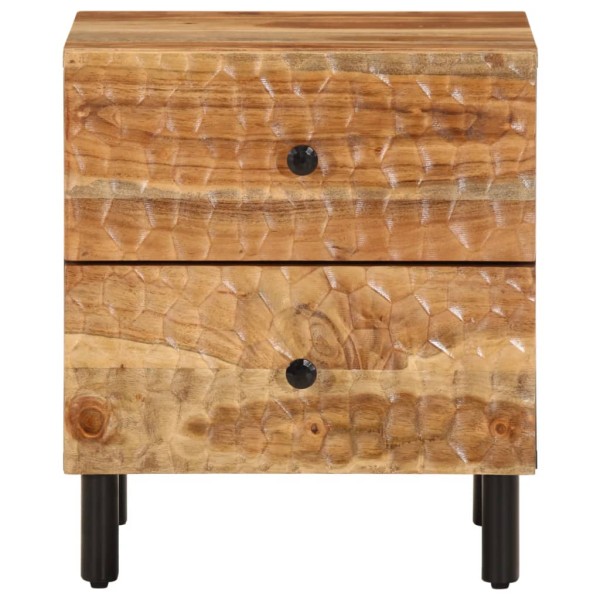 Mesitas de noche 2 uds madera maciza de acacia 40x33x46 cm Mesitas de noche 2 uds madera maciza de acacia 40x33x46 cm
