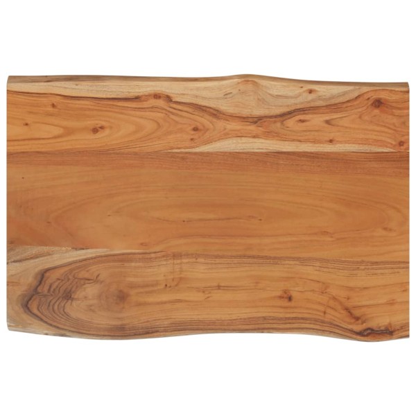 Mesa auxiliar madera maciza acacia borde natural 60x40x2,5 cm Mesa auxiliar madera maciza acacia borde natural 60x40x2,5 cm
