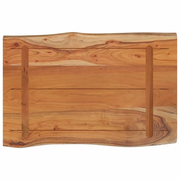 Mesa auxiliar madera maciza acacia borde natural 60x40x2,5 cm Mesa auxiliar madera maciza acacia borde natural 60x40x2,5 cm