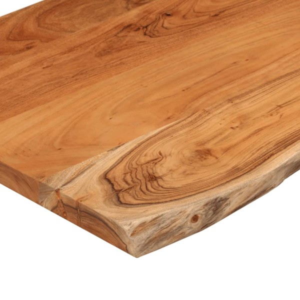Mesa auxiliar madera maciza acacia borde natural 60x40x2,5 cm Mesa auxiliar madera maciza acacia borde natural 60x40x2,5 cm