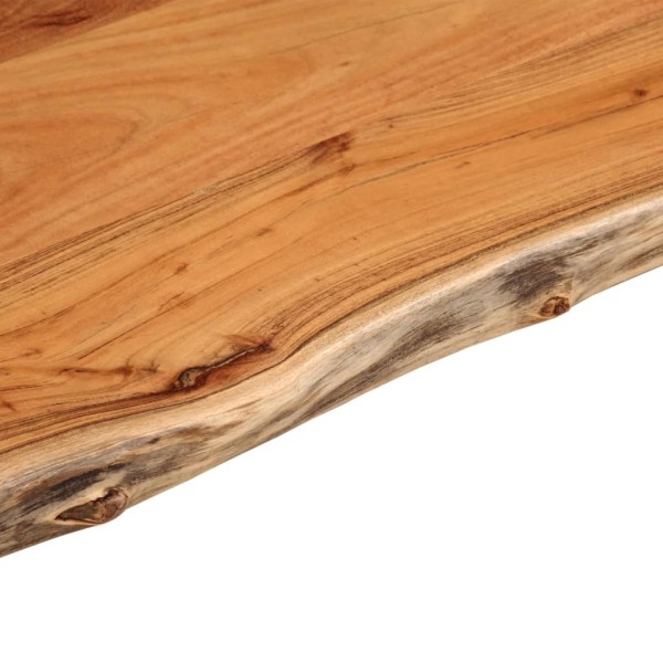 Mesa auxiliar madera maciza acacia borde natural 60x40x2,5 cm Mesa auxiliar madera maciza acacia borde natural 60x40x2,5 cm