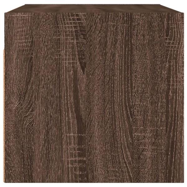 Mueble de pared puertas de vidrio marrón roble 68,5x37x35 cm Mueble de pared puertas de vidrio marrón roble 68,5x37x35 cm