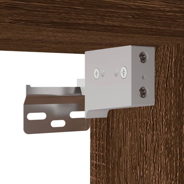 Mueble de pared puertas de vidrio marrón roble 68,5x37x35 cm Mueble de pared puertas de vidrio marrón roble 68,5x37x35 cm
