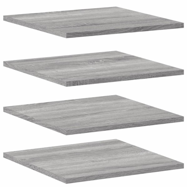 Estantes pared 4 uds madera ingeniería gris Sonoma 40x40x1,5 cm Estantes pared 4 uds madera ingeniería gris Sonoma 40x40x1,5 cm