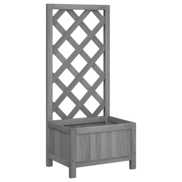 Jardinera enrejada madera maciza de abeto gris Jardinera enrejada madera maciza de abeto gris