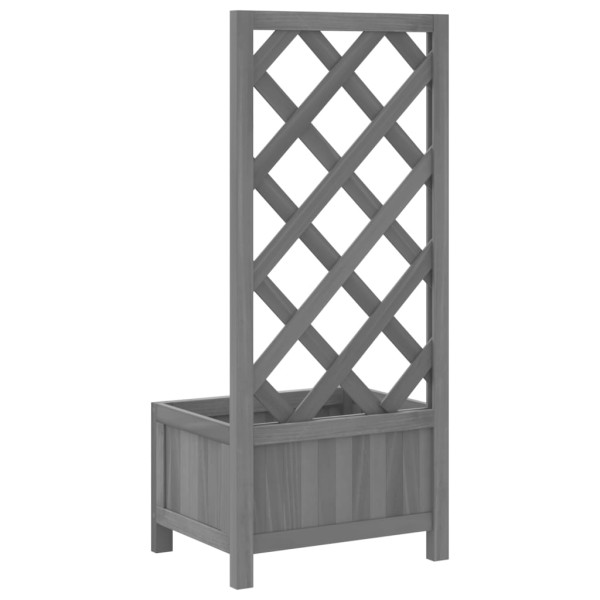 Jardinera enrejada madera maciza de abeto gris Jardinera enrejada madera maciza de abeto gris