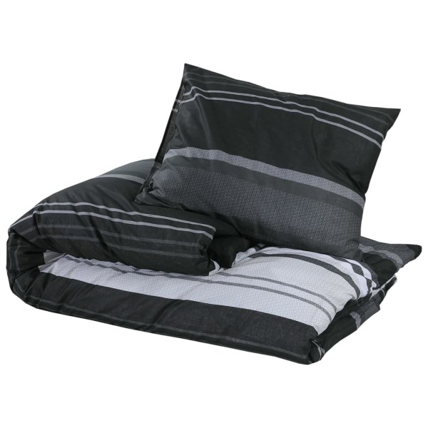 Juego de funda nórdica algodón negro y blanco 200x220 cm Juego de funda nórdica algodón negro y blanco 200x220 cm