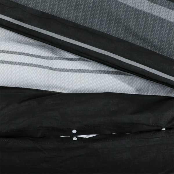 Juego de funda nórdica algodón negro y blanco 200x220 cm Juego de funda nórdica algodón negro y blanco 200x220 cm