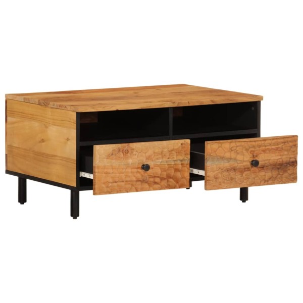 Mesa de centro madera maciza de acacia 80x54x40 cm Mesa de centro madera maciza de acacia 80x54x40 cm