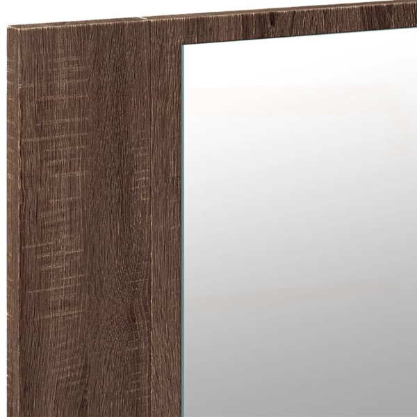 Armario espejo de baño LED acrílico marrón roble 80x12x45 cm Armario espejo de baño LED acrílico marrón roble 80x12x45 cm