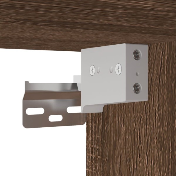 Armario espejo de baño LED acrílico marrón roble 80x12x45 cm Armario espejo de baño LED acrílico marrón roble 80x12x45 cm