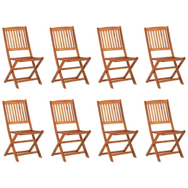 Set de comedor para jardín 9 piezas madera maciza de acacia Set de comedor para jardín 9 piezas madera maciza de acacia