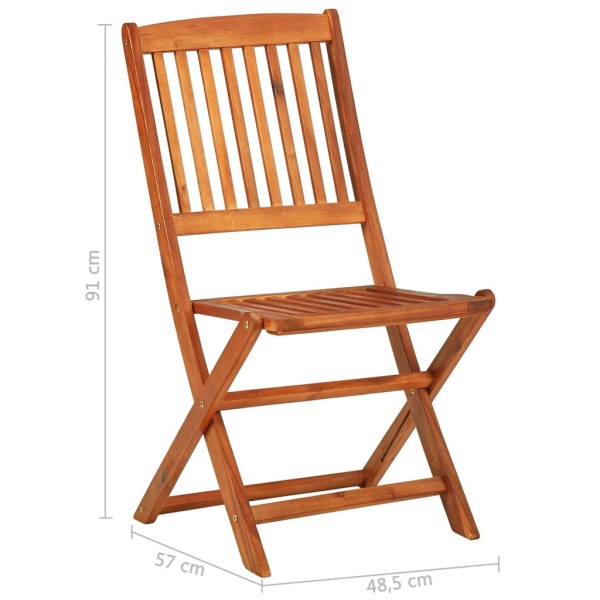 Set de comedor para jardín 9 piezas madera maciza de acacia Set de comedor para jardín 9 piezas madera maciza de acacia