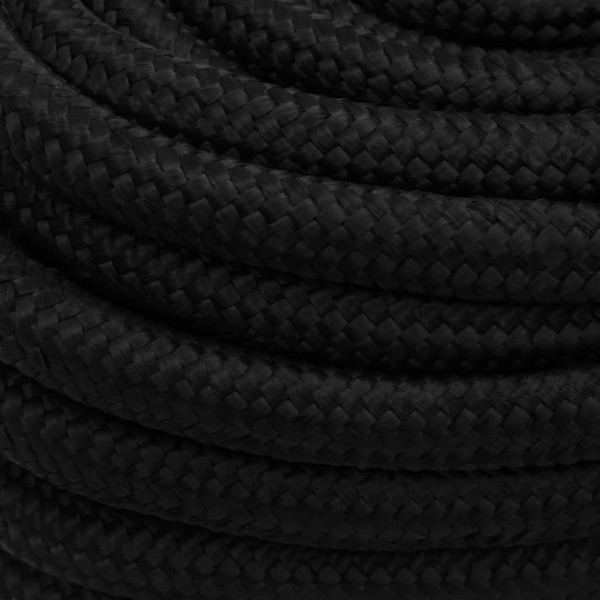 Cuerda de trabajo poliéster negro 20 mm 100 m Cuerda de trabajo poliéster negro 20 mm 100 m