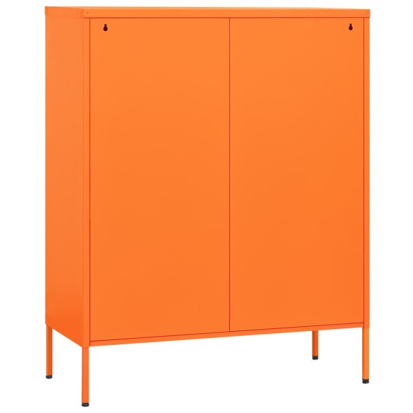 Armario de cajones de acero naranja 80x35x101,5 cm Armario de cajones de acero naranja 80x35x101,5 cm
