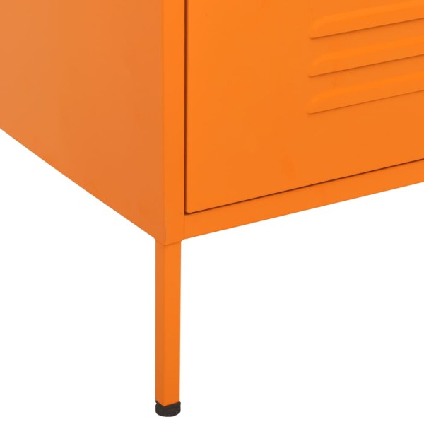 Armario de cajones de acero naranja 80x35x101,5 cm Armario de cajones de acero naranja 80x35x101,5 cm