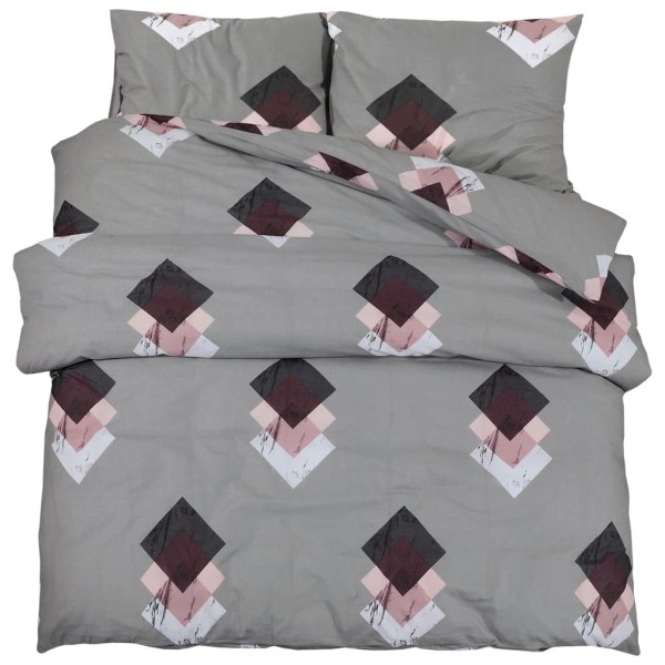 Juego de funda nórdica algodón gris 200x220 cm Juego de funda nórdica algodón gris 200x220 cm