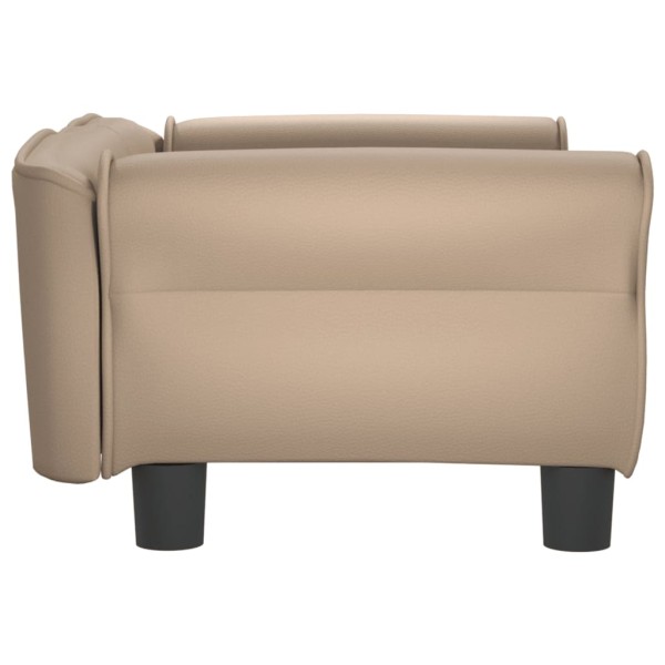 Cama para perros de cuero sintético color capuchino 70x45x30 cm Cama para perros de cuero sintético color capuchino 70x45x30 cm