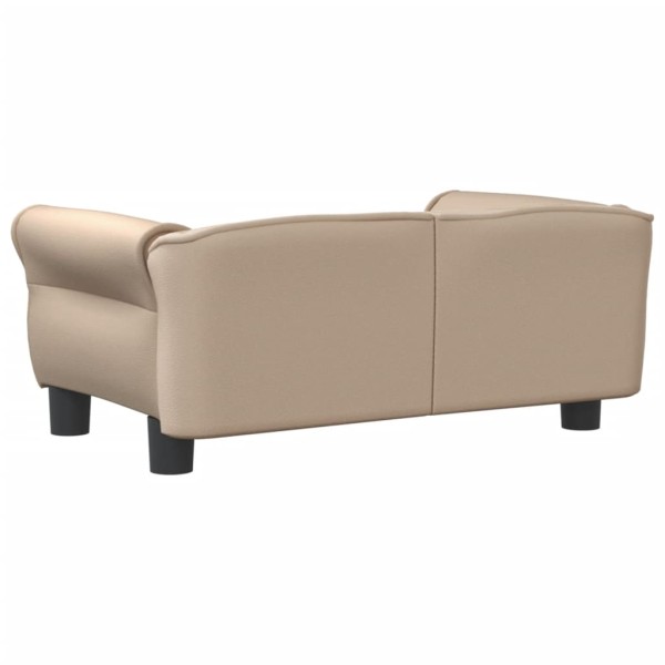Cama para perros de cuero sintético color capuchino 70x45x30 cm Cama para perros de cuero sintético color capuchino 70x45x30 cm