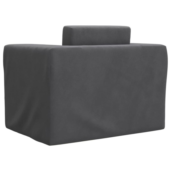 Sofá cama infantil felpa suave gris antracita Sofá cama infantil felpa suave gris antracita