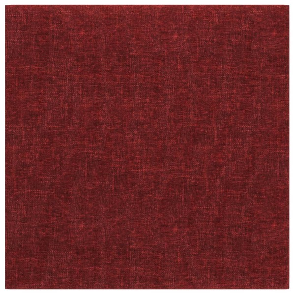 Paneles de pared 12 uds tela rojo tinto 30x30 cm 1,08 m² Paneles de pared 12 uds tela rojo tinto 30x30 cm 1,08 m²