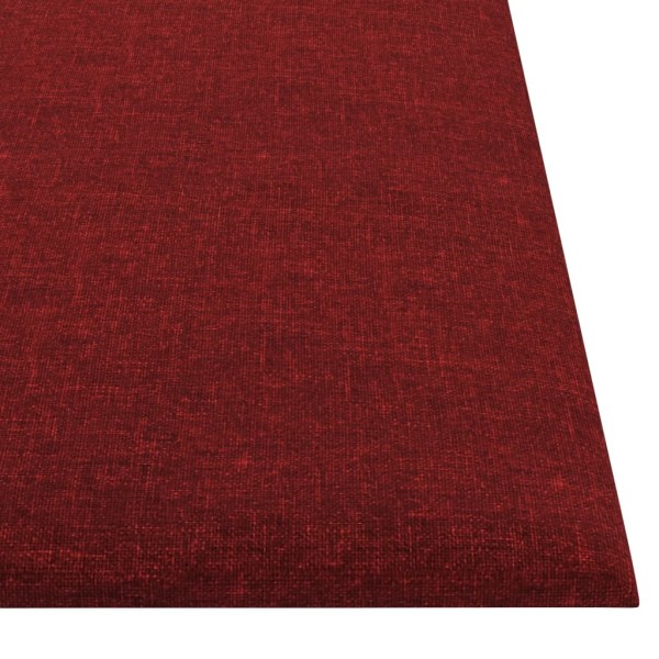 Paneles de pared 12 uds tela rojo tinto 30x30 cm 1,08 m² Paneles de pared 12 uds tela rojo tinto 30x30 cm 1,08 m²