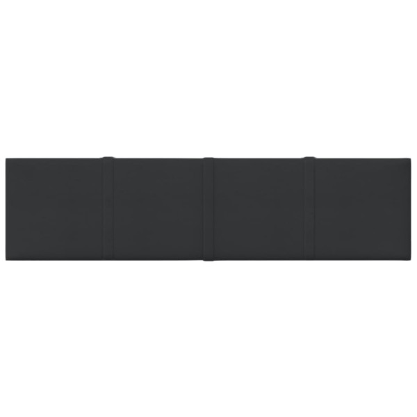 Paneles de pared 12 uds tela negro 60x15 cm 1,08 m² Paneles de pared 12 uds tela negro 60x15 cm 1,08 m²