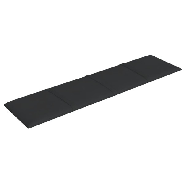 Paneles de pared 12 uds tela negro 60x15 cm 1,08 m² Paneles de pared 12 uds tela negro 60x15 cm 1,08 m²