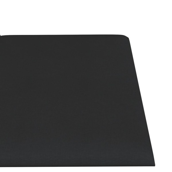 Paneles de pared 12 uds tela negro 60x15 cm 1,08 m² Paneles de pared 12 uds tela negro 60x15 cm 1,08 m²