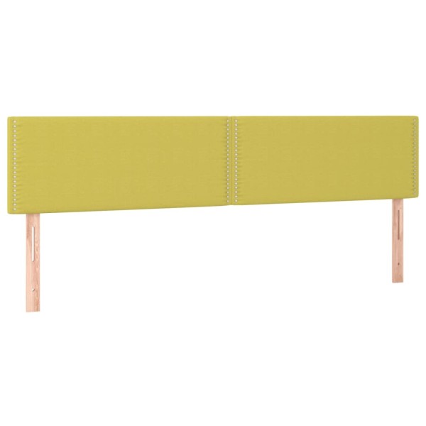 Cabeceros 2 unidades de tela verde 80x5x78/88 cm
