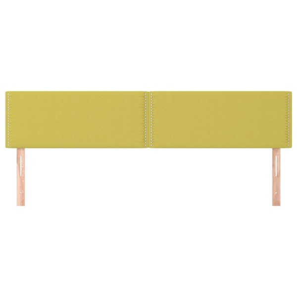 Cabeceros 2 unidades de tela verde 80x5x78/88 cm