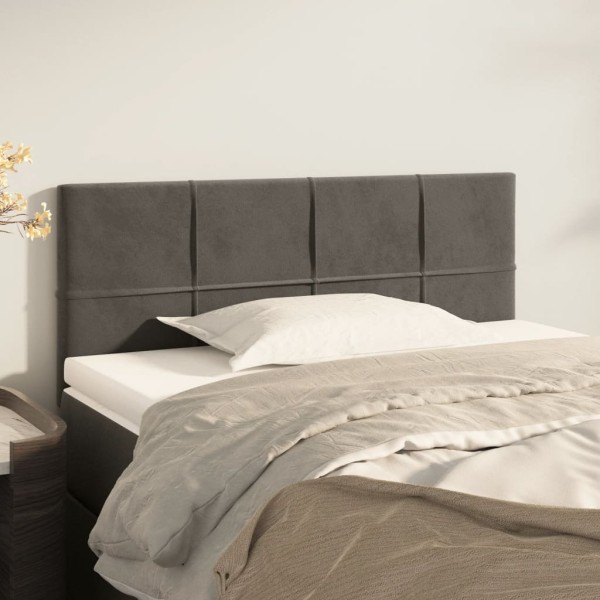 Cabecero de terciopelo gris oscuro 100x5x78/88 cm Cabecero de terciopelo gris oscuro 100x5x78/88 cm