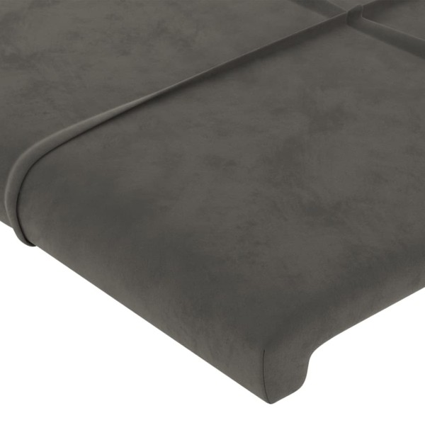 Cabecero de terciopelo gris oscuro 100x5x78/88 cm Cabecero de terciopelo gris oscuro 100x5x78/88 cm