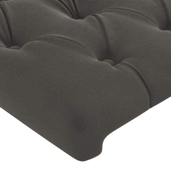 Cabeceros 2 unidades de terciopelo gris oscuro 100x7x78/88 cm Cabeceros 2 unidades de terciopelo gris oscuro 100x7x78/88 cm