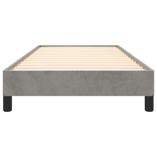 Estructura de cama de terciopelo gris claro 90x190 cm Estructura de cama de terciopelo gris claro 90x190 cm