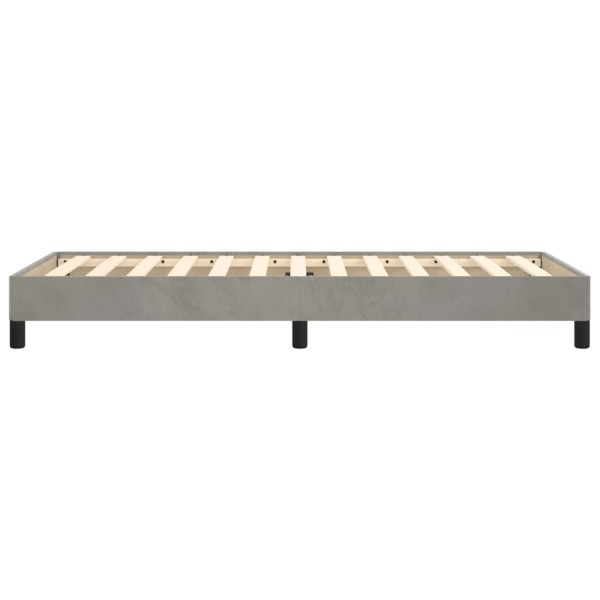 Estructura de cama de terciopelo gris claro 90x190 cm Estructura de cama de terciopelo gris claro 90x190 cm